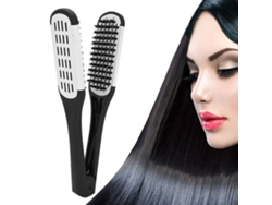 Rebe-pincel De Alisado De Cabello, Peine Antiestático De Doble Cabeza Con Diseño V Para Styling Profesional