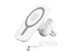 Cargador Inalámbrico Magnético 15w Para Coches, Soporte De Aire Para Iphone, Cargador Duradero Blanco