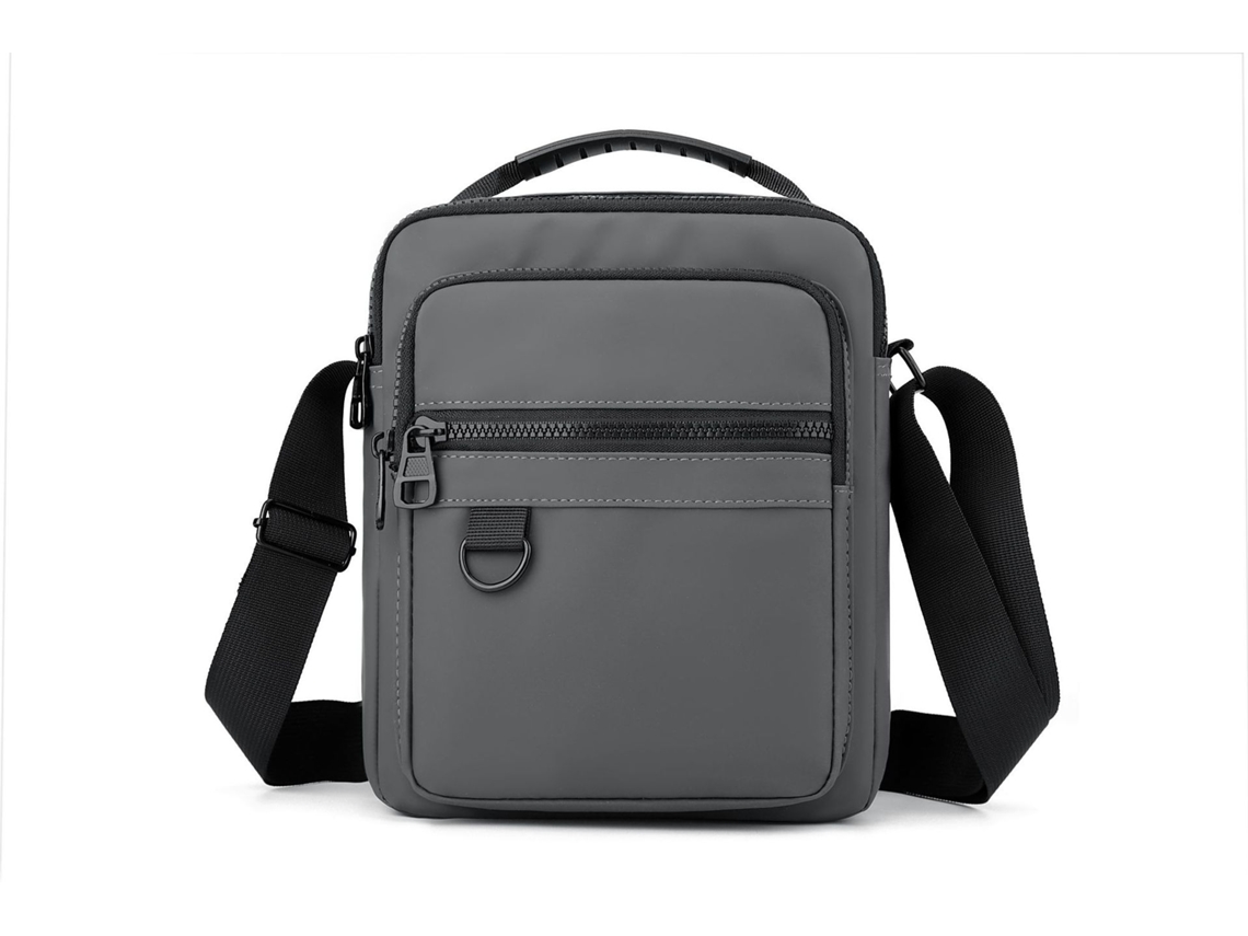 Bolso bandolera para hombre (gris) sencillo y elegante.