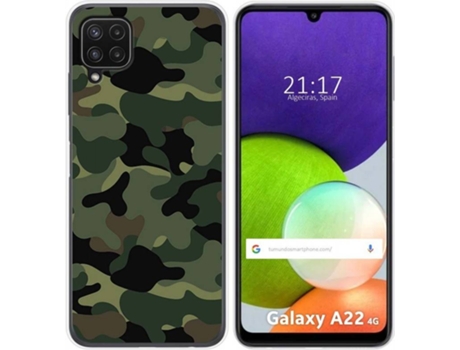 Carcasa Samsung Galaxy A22 4G / M22 TUMUNDOSMARTPHONE Camuflaje Multicolor