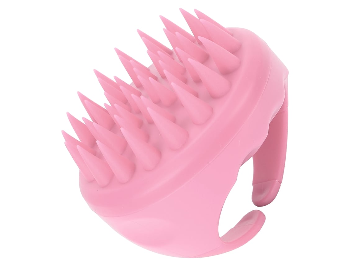 Cepillo De Champú Ergonómico Exfoliante De Silicona Para Masaje De Cuero Cabelludo, Scrubber Para Hombres Y Mujeres, Rosa
