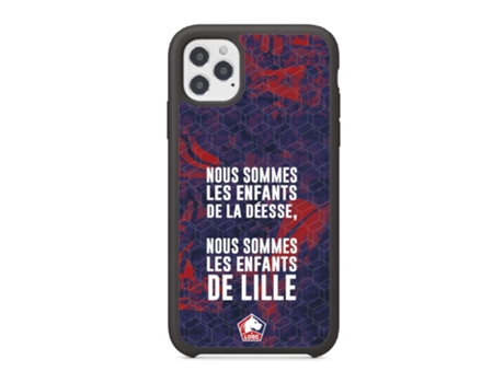 Funda Móvil Oficial Lille Fc para iPhone 12 PHONECASES3D Piel Sintética Negro