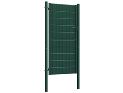 Maison Exclusive - Puerta De Valla De Pvc Y Acero 100 X 204 Cm Verde