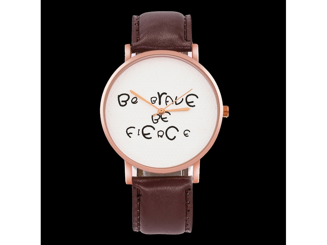 Reloj De Cuarzo Unisex Con Correa De Cuero Pu Zhoulianfa Casual (café Oscuro)