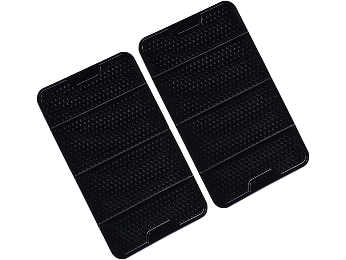 2 Alfombrillas Antideslizantes De Silicona Para El Salpicadero Del Coche, Soporte Reutilizable Para Teléfono, Color Negro.