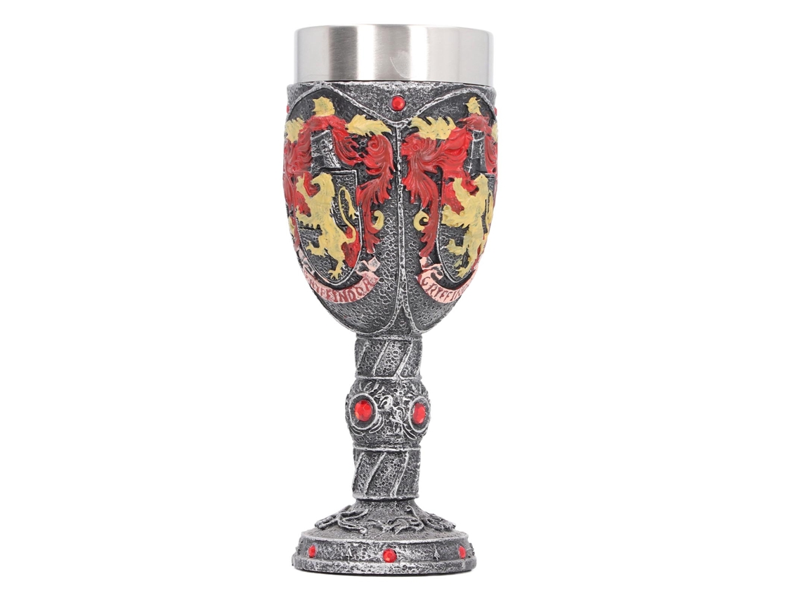 Copa de vino tinto de resina y acero inoxidable, decorativa, para bar, hogar y como regalo.