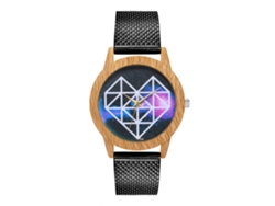 Reloj De Pulsera De Cuarzo Zhoulianfa Fashion Simple Mesh Leather Para Hombre Y Mujer T34-f1 (negro)