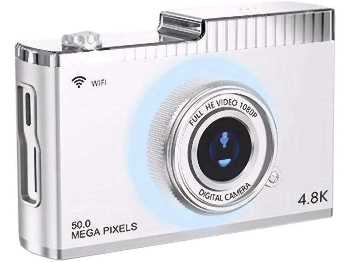 Cámara Digital 4k Fhd De 50 Mp Con Enfoque Automático, Pantalla Ips De 2,4 Pulgadas, Wifi Compacto