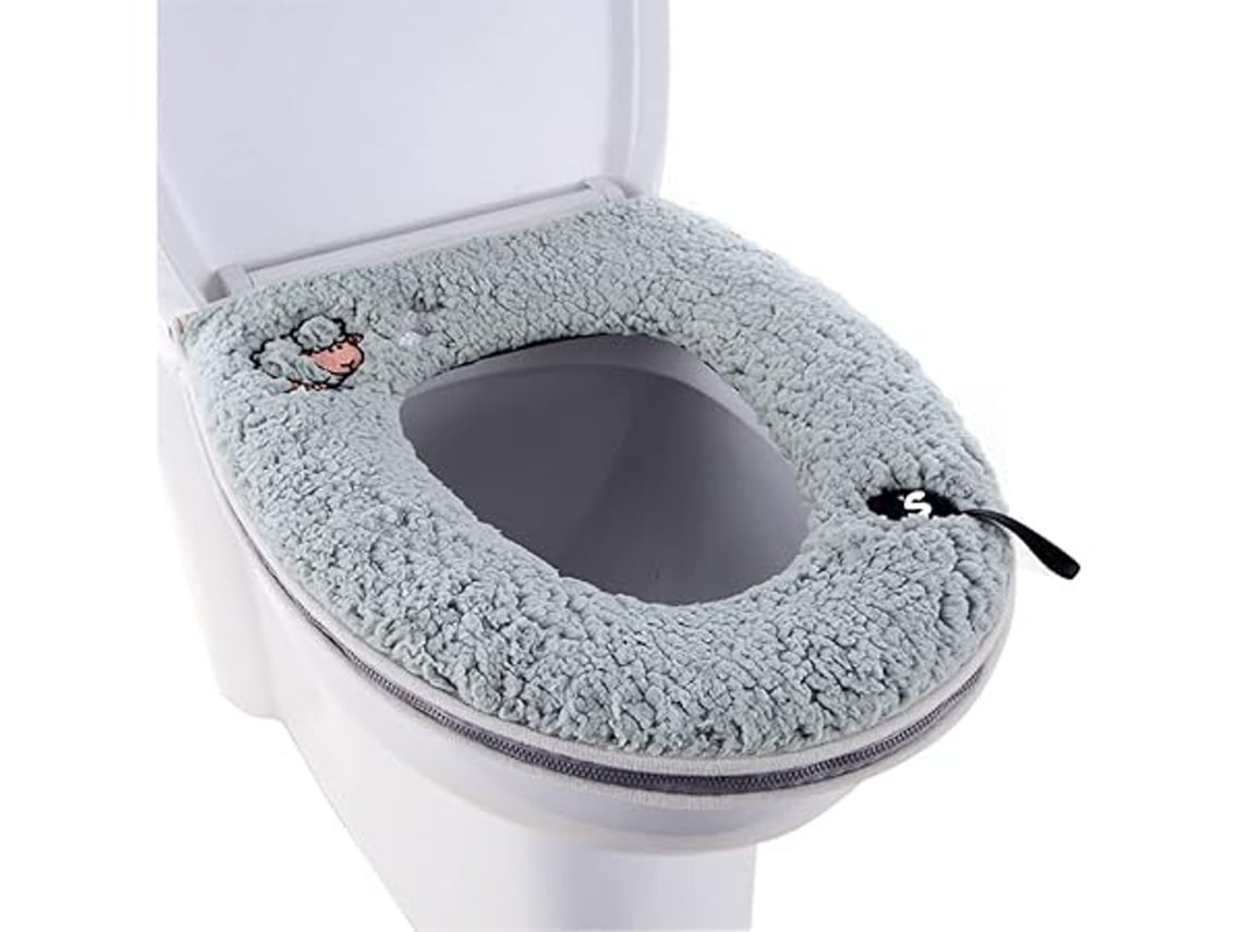 La Funda De Asiento De Inodoro, Gruesa Y Suave, Es Cálida, Lavable Y Práctica Gracias A Su Cremallera Y Asa. Es Ecológica Y Permite Una Limp