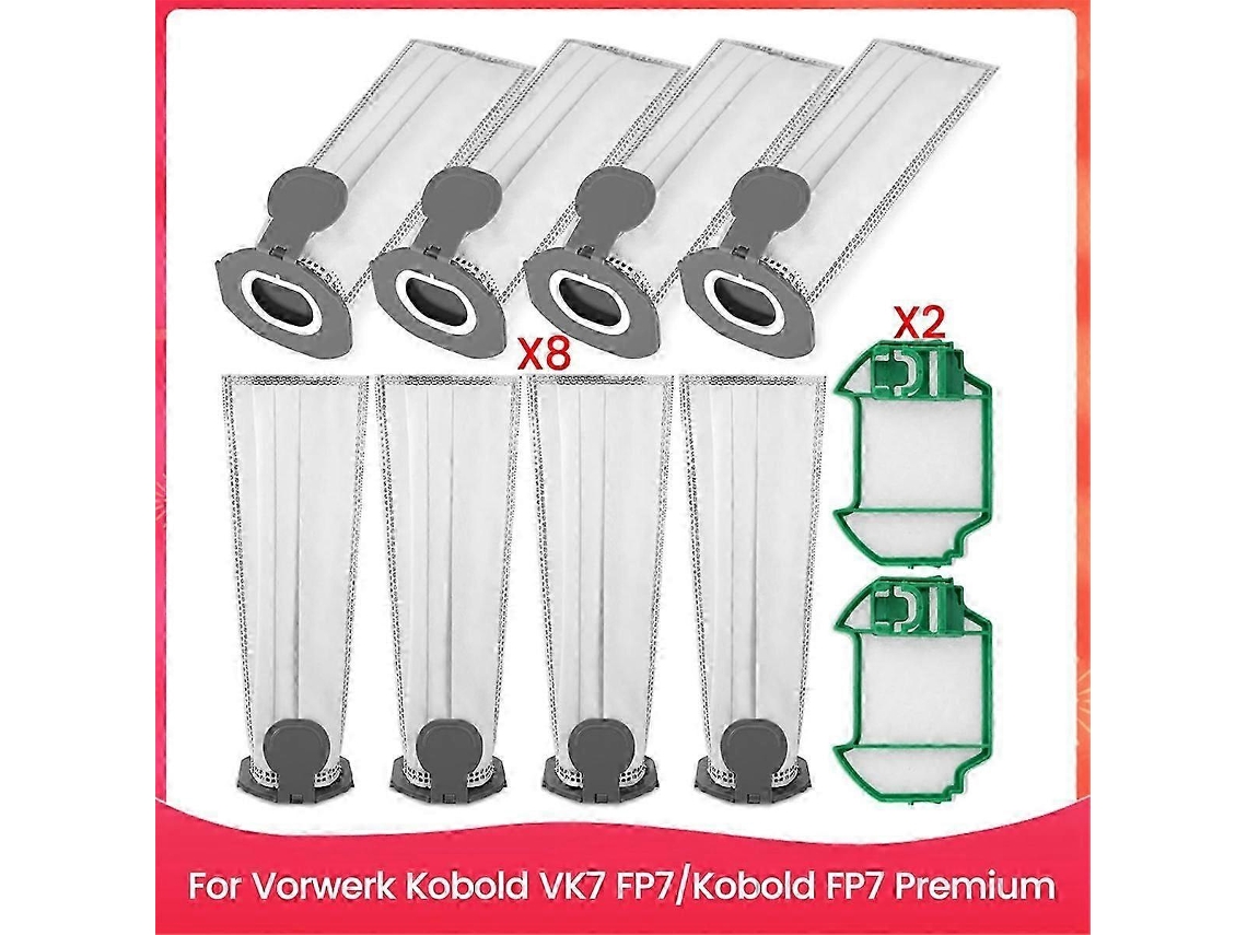 Bolsas Para Aspiradora Vorwerk Kobold Vk7 Fp7, Bolsas De Filtro Premium De Repuesto Para Kobold Fp7