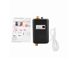Calentador De Agua Eléctrico Instantáneo Sin Tanque, 3000w, Mini, Para Baño Y Cocina, Color Negro.