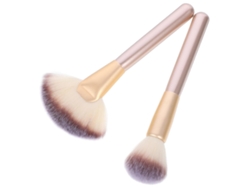 Kit de maquillaje fácil de limpiar, brochas redondas para mujer, 18,5 x 6,1 x 0,8 cm, 1 juego Rosewell
