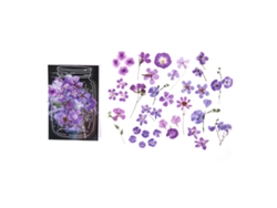 40 Pegatinas De Flores Pet Duraderas Impermeables Para Scrapbooking Y Manualidades Diy