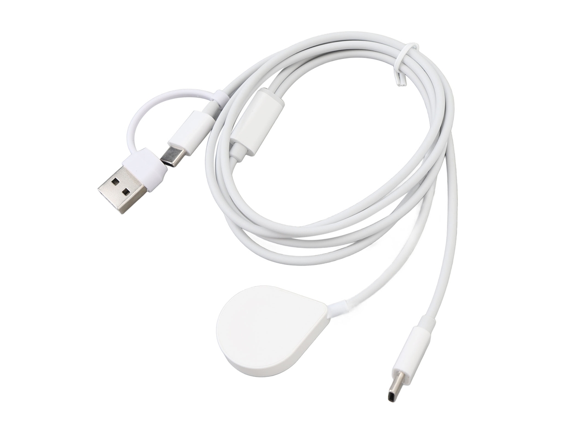 Cable De Carga Rápida 2 En 1 Usb+type-c Para Teléfonos Y Relojes Inteligentes