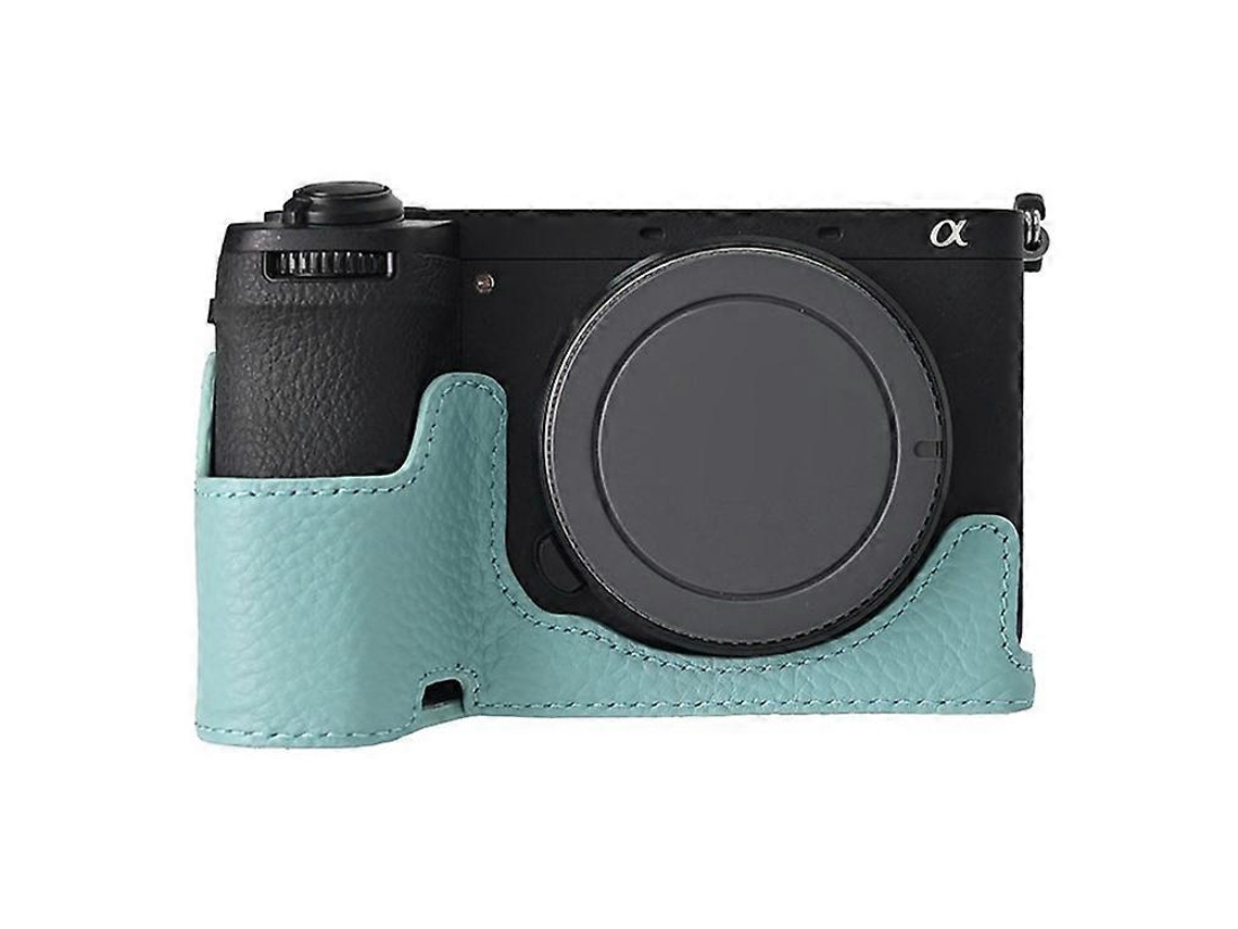 Funda protectora inferior de piel de vaca auténtica compatible con la cámara Sony A6700 Facpoet