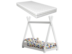 Estructura de Cama Infantil [EN.CASA] (Blanco - Madera - 70 x 140 cm)