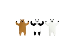 Paquete de 3 ganchos autoadhesivos para pared, puerta y baño, con un bonito diseño de animales | Sin marca