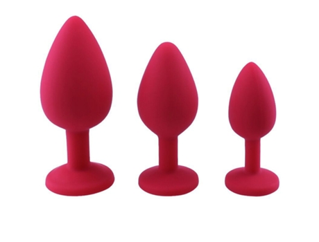 Plug Anal PETHUEL Starter Kit 3 piezas XYX-H-0426-2 Rojo