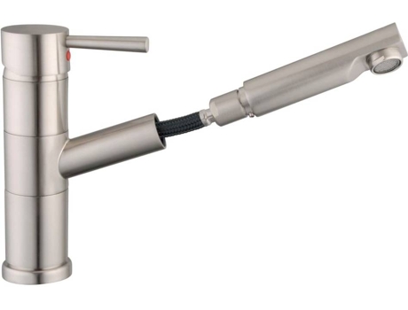 SCHÜTTE Grifo mezclador de fregadero UNICORN color acero inoxidable