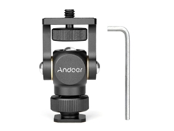 Adaptador de zapata caliente y fría para monitor, luz LED, soporte ajustable con tornillo de 1/4''