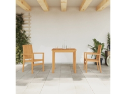 Juego de comedor de jardín de 2 piezas de madera maciza de teca Dkd Home Decor