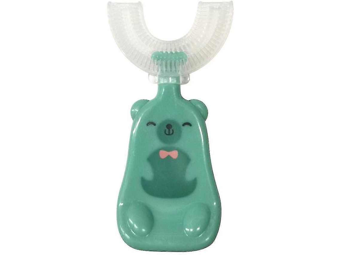 Escova De Dentes Infantil Manual Em Formato De U Com Cabo Vertical E Cerdas Macias.