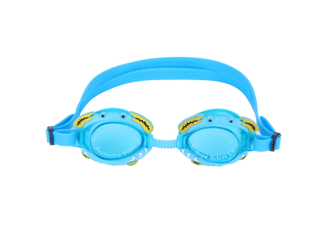 Gafas De Natación Impermeables Azules Para Niños Con Tapones Para Los Oídos De Silicona, Antivaho Y Protección Uv.