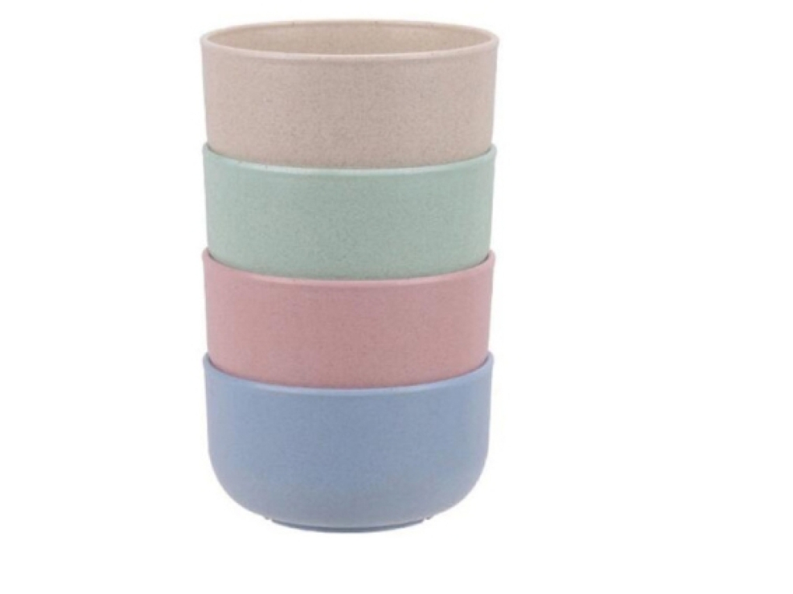 MEOIRUERY Vajilla natural segura para niños, elegantes tazones de bambú para refrigerios y comidas, irrompibles y aptos para microondas (juego de 4, 11,5 x 6 cm
