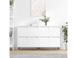 Aparador de 2 piezas | Vitrina buffet de madera blanca