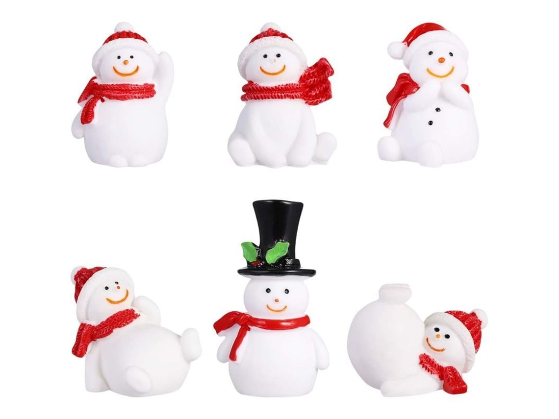 6 Piezas De Muñecos De Nieve Navideños Decorativos Para Mesa, Miniaturas, Regalos Diy, Adornos Navideños