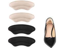 2 Pares De Soportes Para Talón Para Zapatos Sueltos, Almohadillas Autoadhesivas Para El Talón (negro, Color Albaricoque)