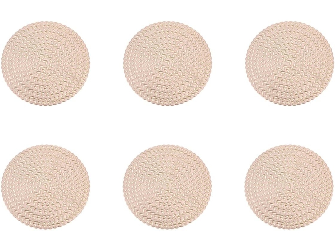 Juego 6 Posavasos Creativos Recortes, Forma Trigo Dorado, Elegantes Aislantes Calor Para Decoración