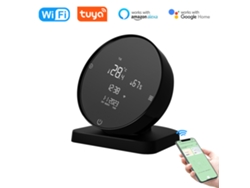 Yncm2026-detector De Temperatura Y Humedad Usb Recargable Con Lcd, Control Remoto Ir, Compatible Con Alexa Para Hogar Y Oficina