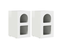 Maison Exclusive - Mesita De Noche 2 Pcs Brillante 29,5 X 33,5 X 50 Cm