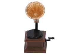 Tocadiscos vintage para casas de muñecas a escala 1:12 - Gramófono en miniatura para miniaturas de casas de muñecas