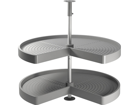 EMUCA Juego de Estantes Giratorios Shelvo 3/4' - Para Módulo de 900mm - Plástico y Aluminio - Gris