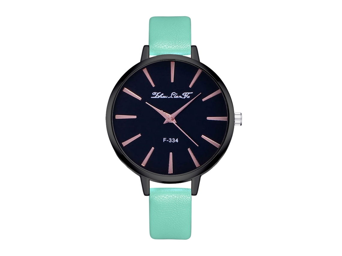 Reloj De Pulsera De Cuarzo Para Mujer Con Correa Estrecha De Piel Sintética, Moderno Y Lujoso (menta)