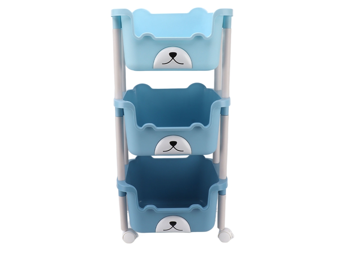Carrito De Almacenamiento Móvil De 3 Niveles Con Ruedas Con Bloqueo, Organizador Para Baño/cocina.