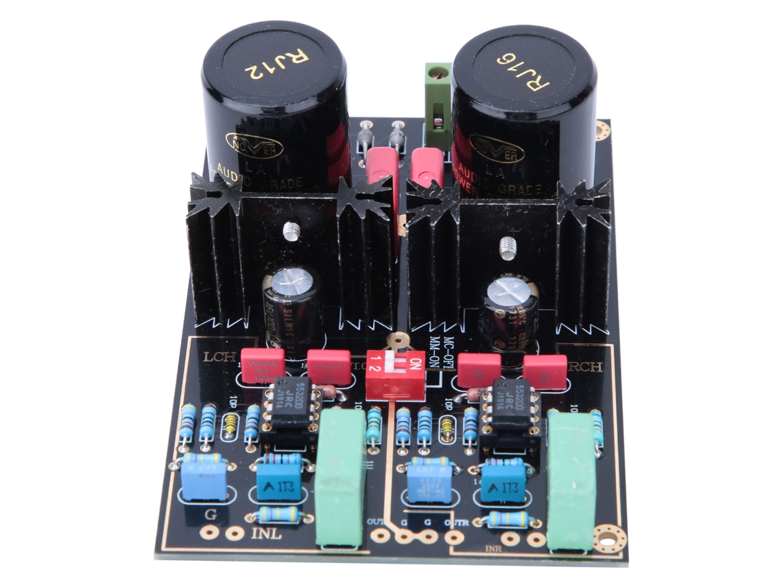 Placa Amplificadora De Etapa De Fono Hi-fi Mm/mc Ne5532 49720na Con Componentes De Calidad.