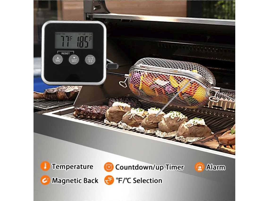 Termómetro digital para carne para barbacoas y ahumadores con modo de cocción inteligente y alerta - GOKOCO