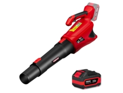 Soplador De Hojas Inalámbrico 20 V Con Batería De 4,0 Ah, 5 Velocidades, 4500 W, Para Césped, Nieve Y Polvo