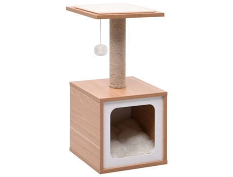 vidaXL Rascador para gatos con alfombra rascadora de sisal 62 cm