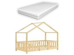 Estructura de Cama Infantil [EN.CASA] (Beige - Madera - 80x160 cm)