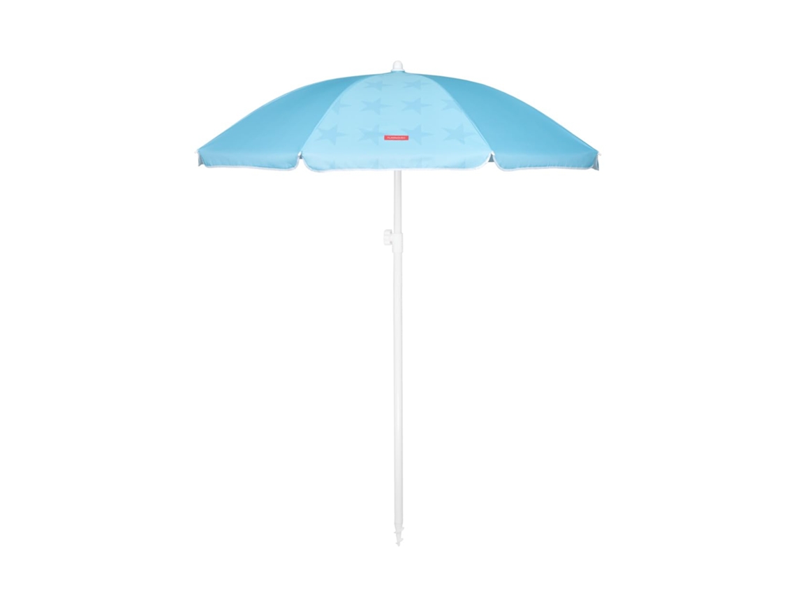 Sombrilla de playa para jardín Upf50 altura ajustable Flamingueo Azul