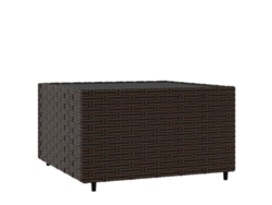 Mesa De Centro De Jardín VIDAXL Marrón Ratán (50x50x30 cm)