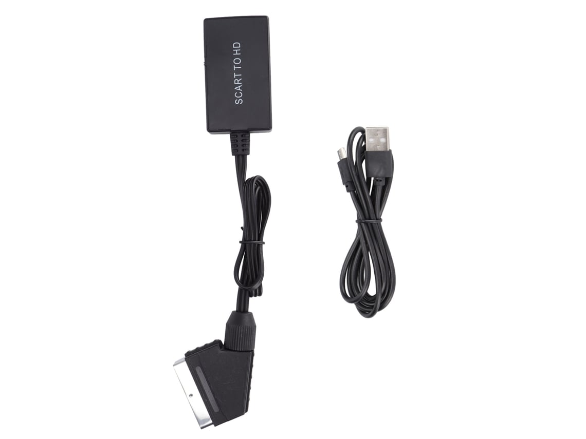 Conversor De Scart Para Hd Multimedia Interface Adaptador De Vídeo E Áudio Com Cabo Para Dvd E Set Top Box