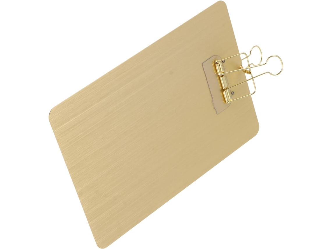 Portadocumentos A5 De Acero Inoxidable Dorado, Organizador Multifuncional Para Documentos Y Notas
