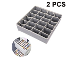Cajas de Almacenamiento Juego de 2 Cajas con 24 Divisiones para Ropa Interior y Accesorios Kofihety