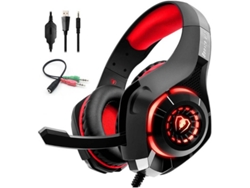 Auriculares Cableado Beexcellent GM-1 (On ear-Microfone-Noise Cancellation-Rojo)