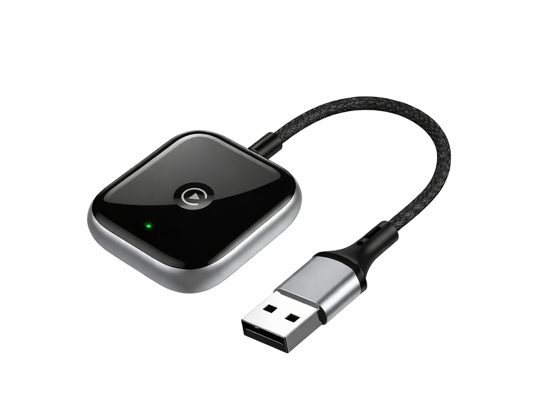 Adaptador Inalámbrico CarPlay y Android Convertidor USB Compatible con iOS y Android Skyhe WCA2 Negro